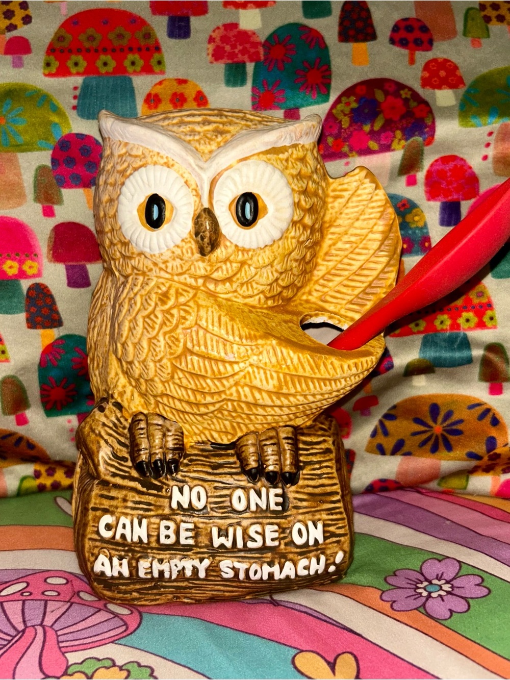 Vintage/Antique Owl Utensil Holder